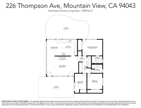 Floorplan - 226 Thompson Ave, Mountain View, CA 94043 photo 1 of 1