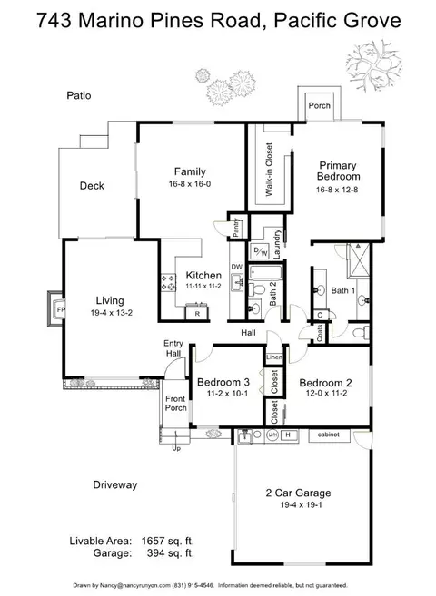 Floorplan - 743 Marino Pines Rd, Pacific Grove, CA 93950 photo 1 of 1