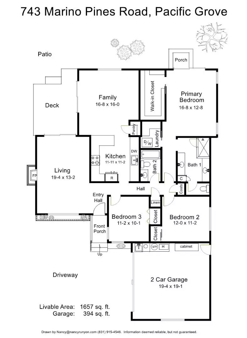 Floorplan - 743 Marino Pines Rd, Pacific Grove, CA 93950 photo 1 of 1