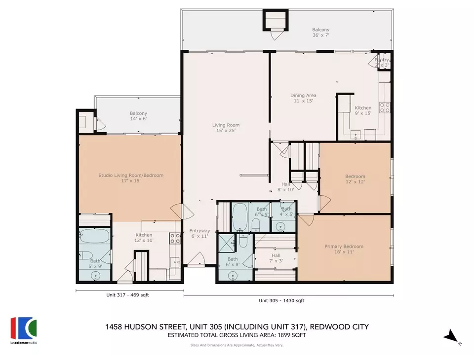 Floorplan - 1458 Hudson St 305, Redwood City, CA 94061 photo 1 of 1