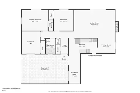 Floorplan - 1412 Lassen St, Vallejo, CA 94591 photo 1 of 1