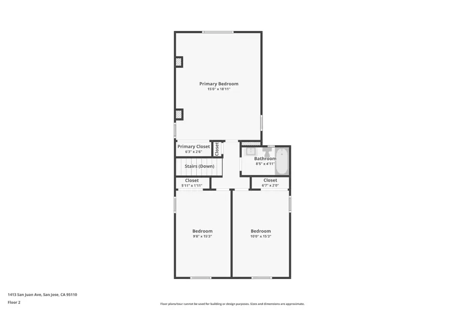 Floorplan - 1413 San Juan Ave, San Jose, CA 95110 photo 2 of 2