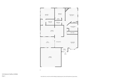 Floorplan - 1127 Galvez Dr, Pacifica, CA 94044 photo 2 of 5