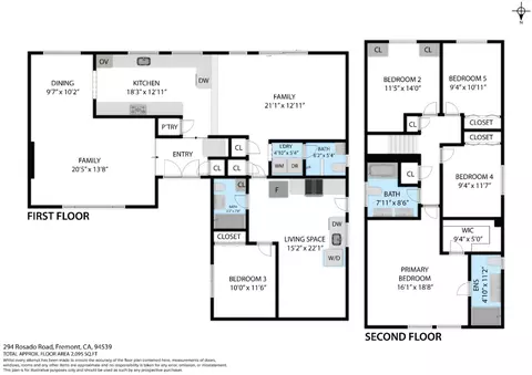 Floorplan - 294 Rosado Rd, Fremont, CA 94539 photo 2 of 2