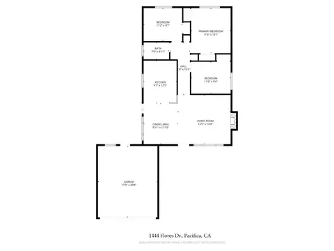 Floorplan - 1444 Flores Dr, Pacifica, CA 94044 photo 1 of 1