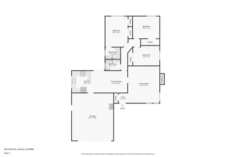 Floorplan - 559 E Alvin Dr, Salinas, CA 93906 photo 1 of 1