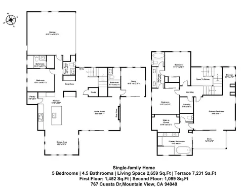 Floorplan - 767 Cuesta Dr, Mountain View, CA 94040 photo 1 of 1