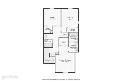 Floorplan - 861 Garden St, Milpitas, CA 95035 photo 4 of 4