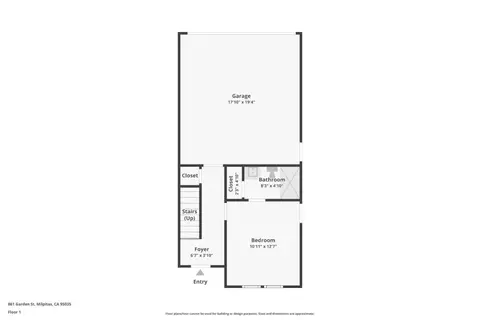 Floorplan - 861 Garden St, Milpitas, CA 95035 photo 2 of 4