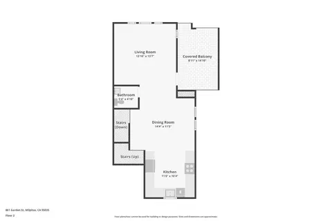 Floorplan - 861 Garden St, Milpitas, CA 95035 photo 3 of 4