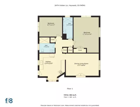 Floorplan - 2468 Hidden Ln, Hayward, CA 94541 photo 2 of 2