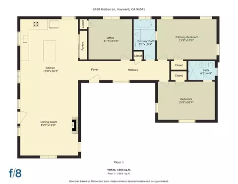 Floorplan - 2468 Hidden Ln, Hayward, CA 94541 photo 1 of 2