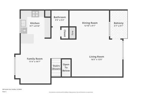 Floorplan - 939 Fassler Ave, Pacifica, CA 94044 photo 2 of 3