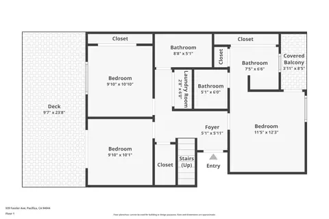 Floorplan - 939 Fassler Ave, Pacifica, CA 94044 photo 1 of 3