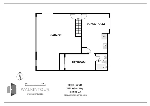 Floorplan - 1536 Valdez Way, Pacifica, CA 94044 photo 1 of 2