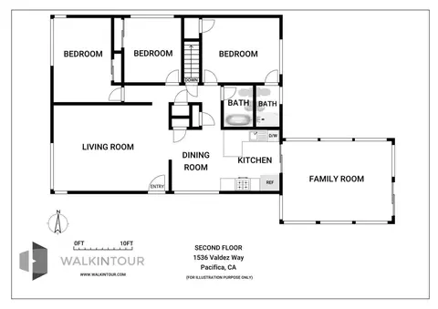 Floorplan - 1536 Valdez Way, Pacifica, CA 94044 photo 2 of 2