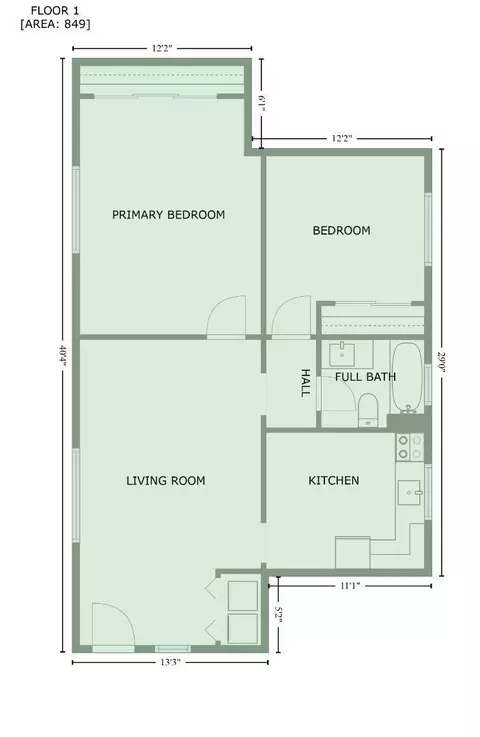Floorplan - 435 Grant St, Vallejo, CA 94590 photo 1 of 4