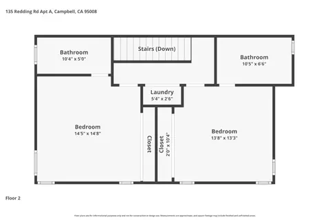 Floorplan - 135 Redding Rd A, Campbell, CA 95008 photo 2 of 2