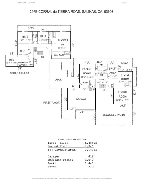 Floorplan - 397 Corral De Tierra Rd B, Salinas, CA 93908 photo 1 of 1