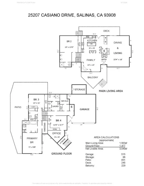 Floorplan - 25207 Casiano Dr, Salinas, CA 93908 photo 1 of 1