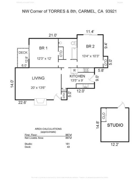 Floorplan - 0 Torres 8th Nw Cor, Carmel, CA 93923 photo 1 of 1