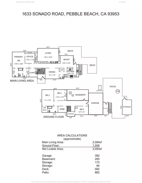 Floorplan - 1633 Sonado Rd, Pebble Beach, CA 93953 photo 1 of 1