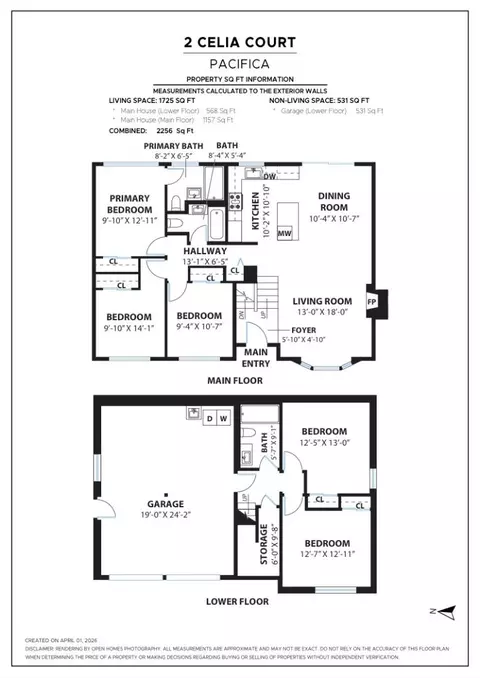 Floorplan - 2 Celia Ct, Pacifica, CA 94044 photo 1 of 1