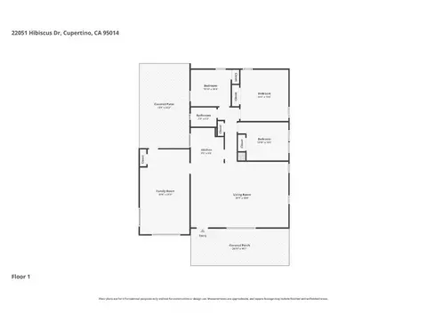 Floorplan - 22051 Hibiscus Dr, Cupertino, CA 95014 photo 1 of 1