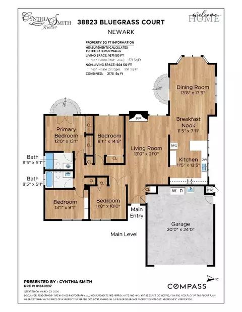 Floorplan - 38823 Bluegrass Ct, Newark, CA 94560 photo 1 of 2