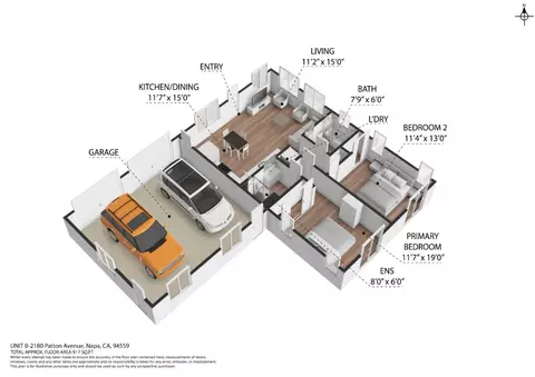 Floorplan - 2180 Patton Ave, Napa, CA 94559 photo 4 of 5