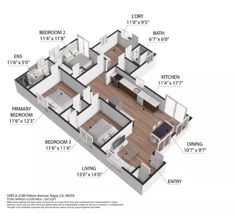 Floorplan - 2180 Patton Ave, Napa, CA 94559 photo 2 of 5