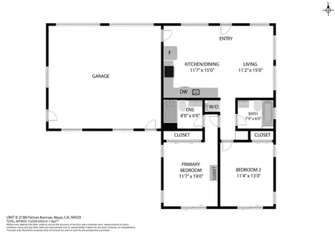 Floorplan - 2180 Patton Ave, Napa, CA 94559 photo 3 of 5