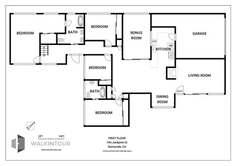 Floorplan - 744 Jackpine Ct, Sunnyvale, CA 94086 photo 1 of 2