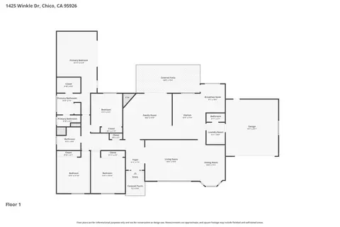 Floorplan - 1425 Winkle Dr, Chico, CA 95926 photo 1 of 1