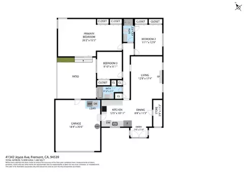 Floorplan - 41342 Joyce Ave, Fremont, CA 94539 photo 2 of 2