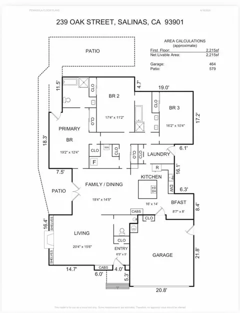 Floorplan - 239 Oak St, Salinas, CA 93901 photo 1 of 1