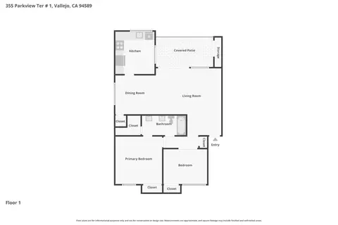 Floorplan - 355 Parkview Ter G1, Vallejo, CA 94589 photo 1 of 1