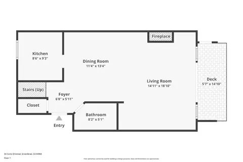 Floorplan - 34 Corte Oriental, Greenbrae, CA 94904 photo 1 of 3