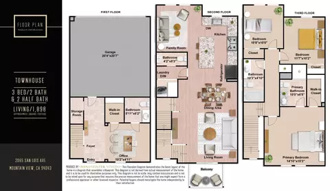 Floorplan - 2065 San Luis Ave, Mountain View, CA 94043 photo 1 of 1