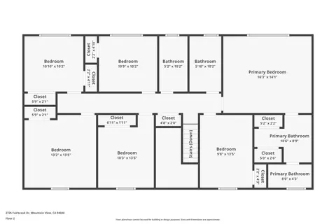 Floorplan - 2725 Fairbrook Dr, Mountain View, CA 94040 photo 2 of 2