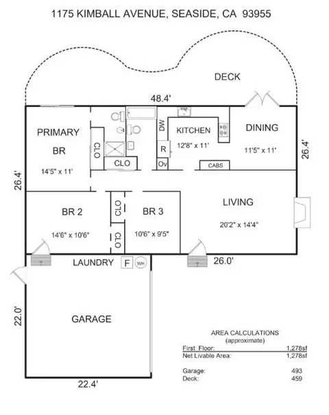 Floorplan - 1175 Kimball Ave, Seaside, CA 93955 photo 1 of 1