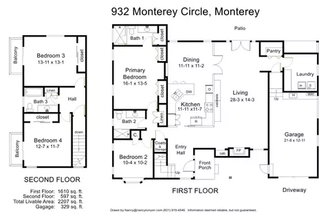 Floorplan - 932 Monterey Cir, Monterey, CA 93940 photo 1 of 1