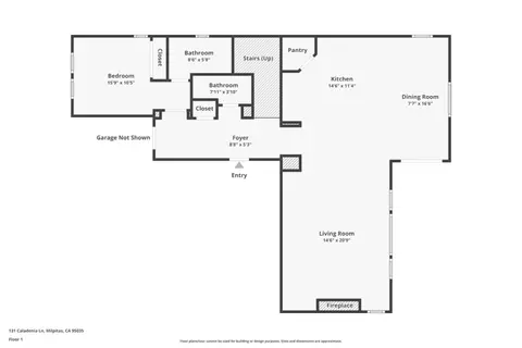 Floorplan - 131 Caladenia Ln, Milpitas, CA 95035 photo 1 of 3