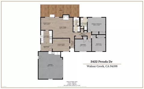 Floorplan - 3422 Perada Dr, Walnut Creek, CA 94598 photo 1 of 1