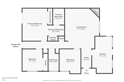 Floorplan - 297 Perch Way, Aptos, CA 95003 photo 1 of 3