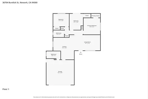 Floorplan - 36704 Burdick St, Newark, CA 94560 photo 1 of 1
