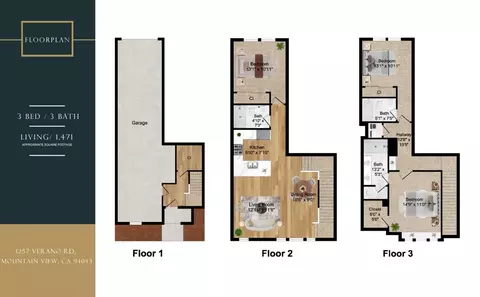 Floorplan - 1257 Verano Rd, Mountain View, CA 94043 photo 1 of 1