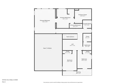 Floorplan - 370 Klein Ave, Vallejo, CA 94592 photo 3 of 3