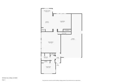 Floorplan - 370 Klein Ave, Vallejo, CA 94592 photo 2 of 3
