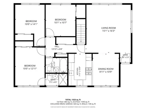Floorplan - 1287 Alicante Dr, Pacifica, CA 94044 photo 1 of 3